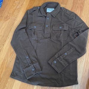 Eddie Bauer midweight polo brown new size small